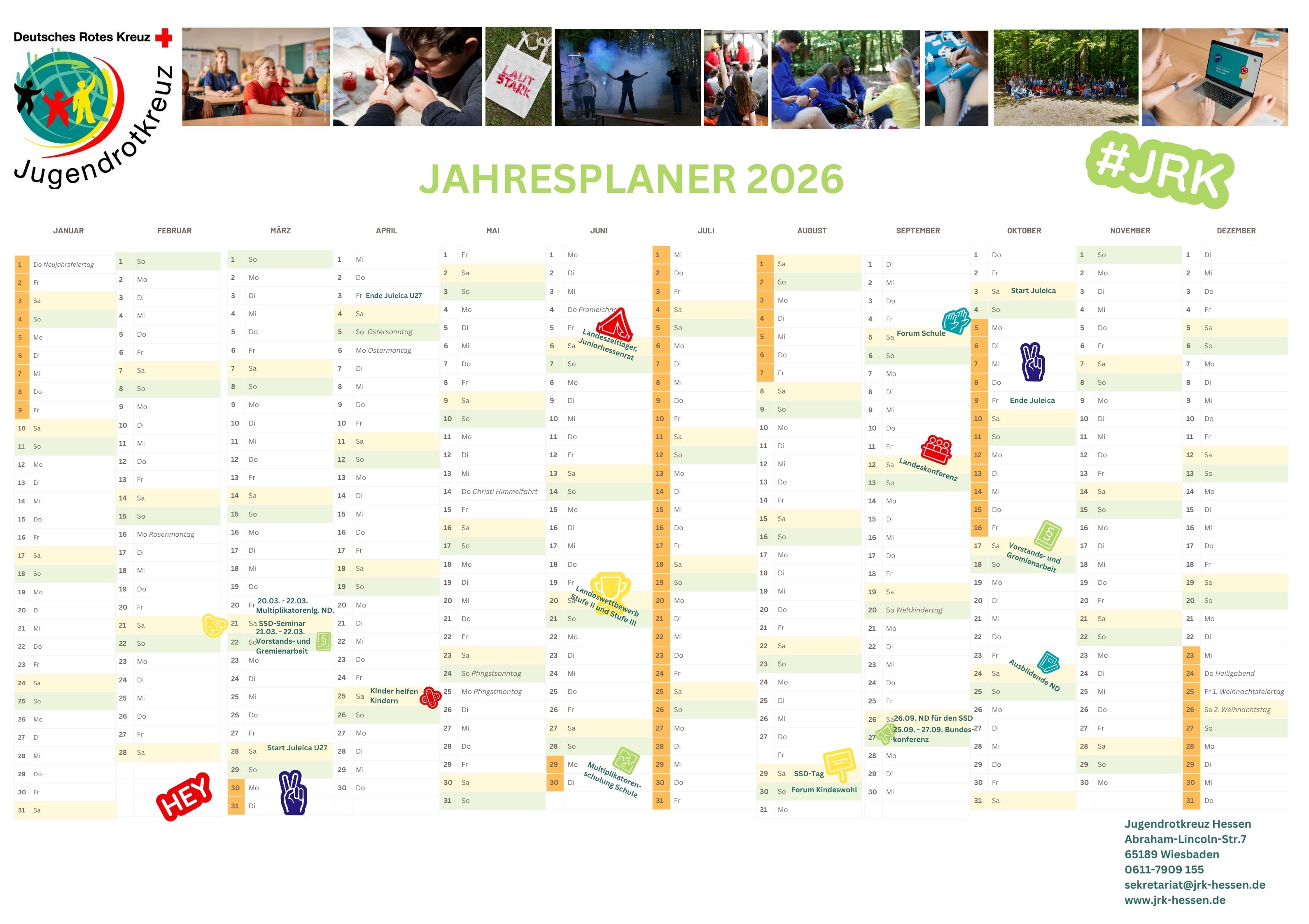 Jahresplaner 2026 841 x 594 mm